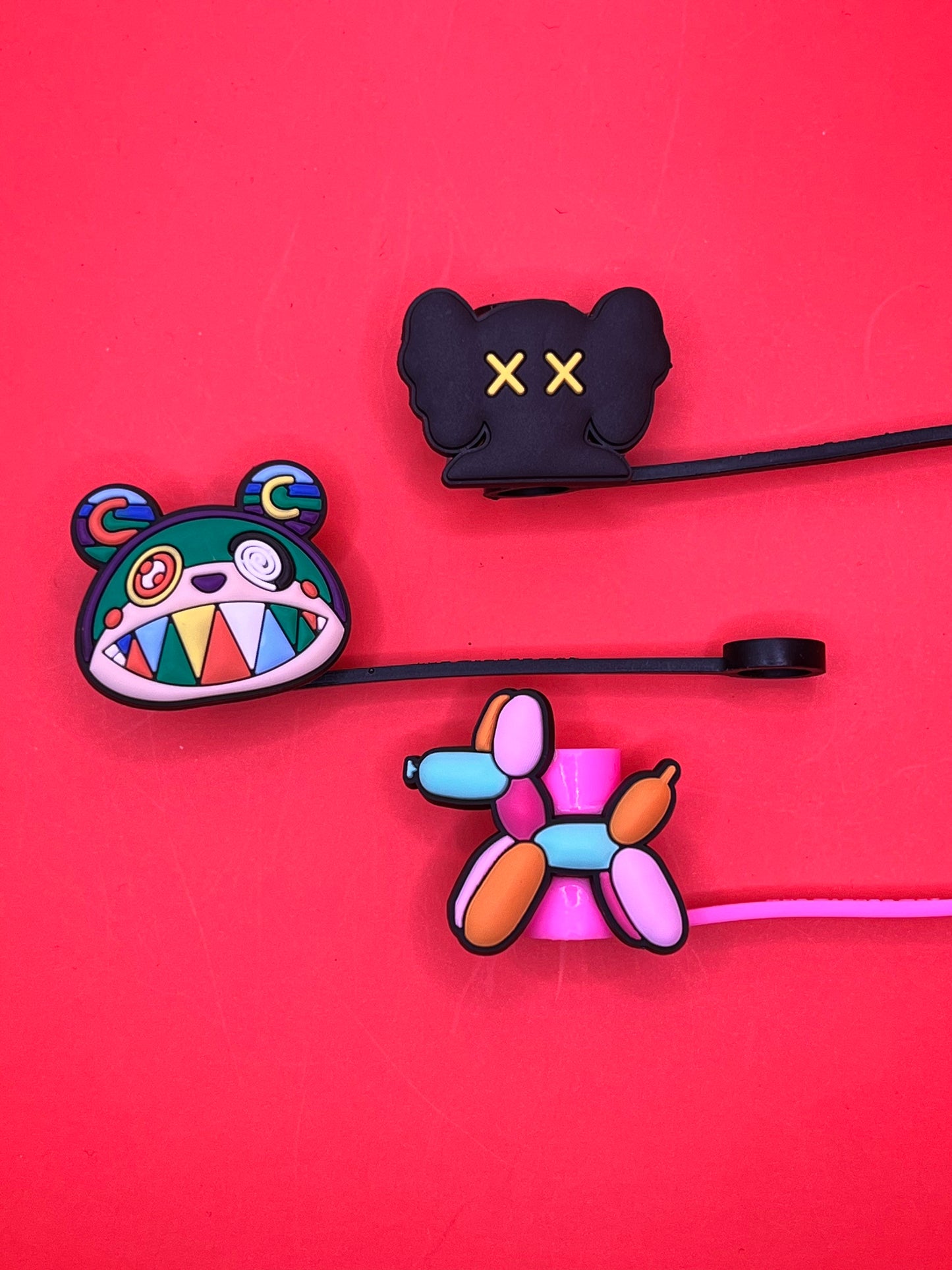 Crazy bear and elephant straw tip