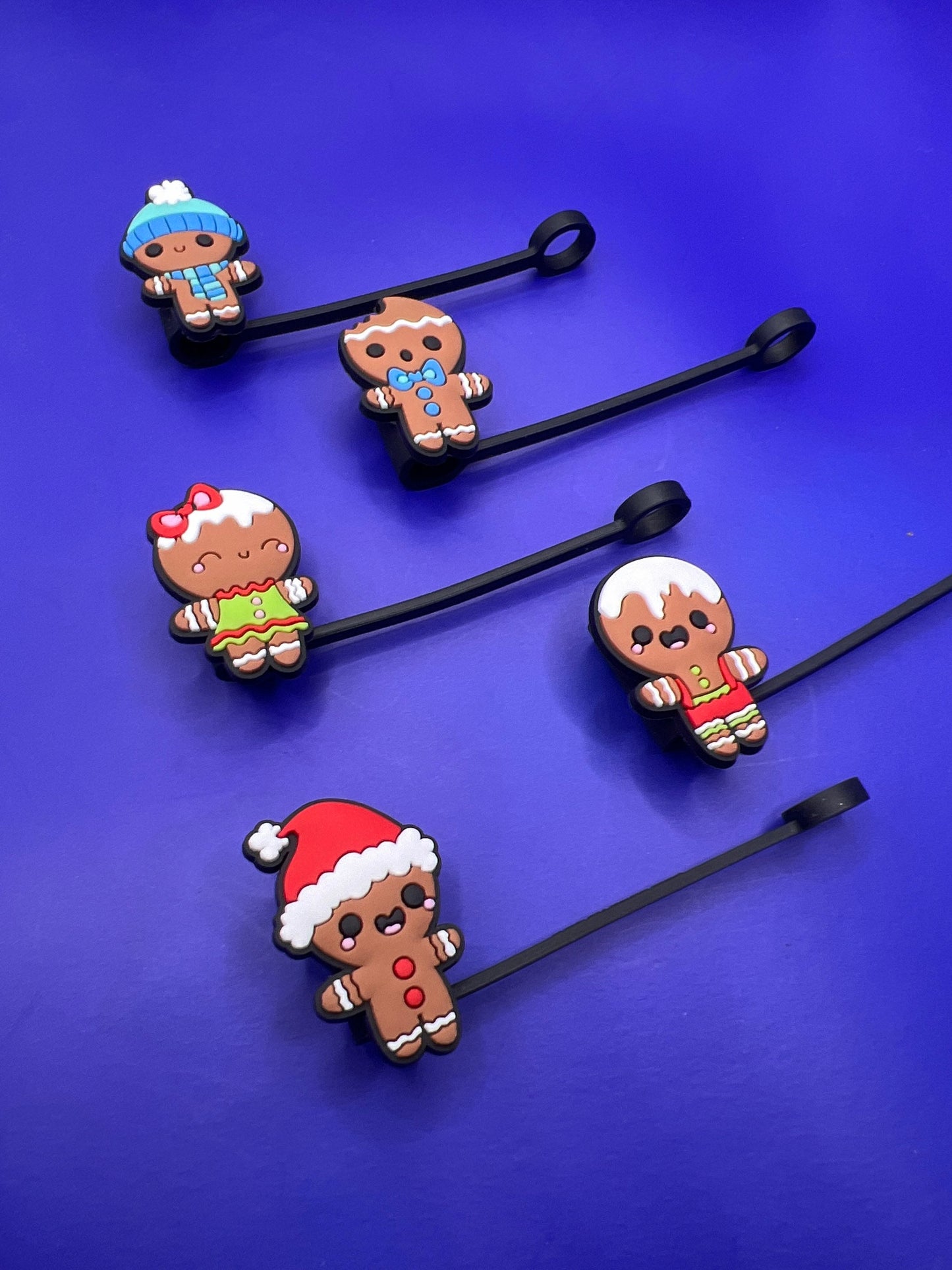 Gingerbread straw tip covers