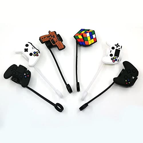 Straw Tip Cover-Reusable Drinking Straw Tips (GAMING STRAW TIP SET)
