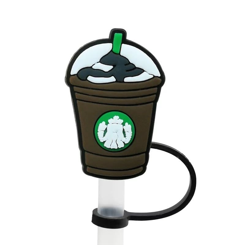 Straw Tip Cover-Reusable Drinking Straw Tips (COFFEE CUPS) SET