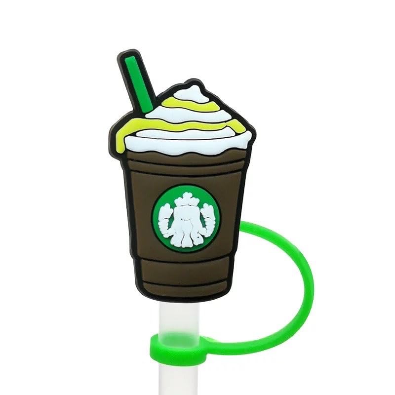 Straw Tip Cover-Reusable Drinking Straw Tips (COFFEE CUPS) SET