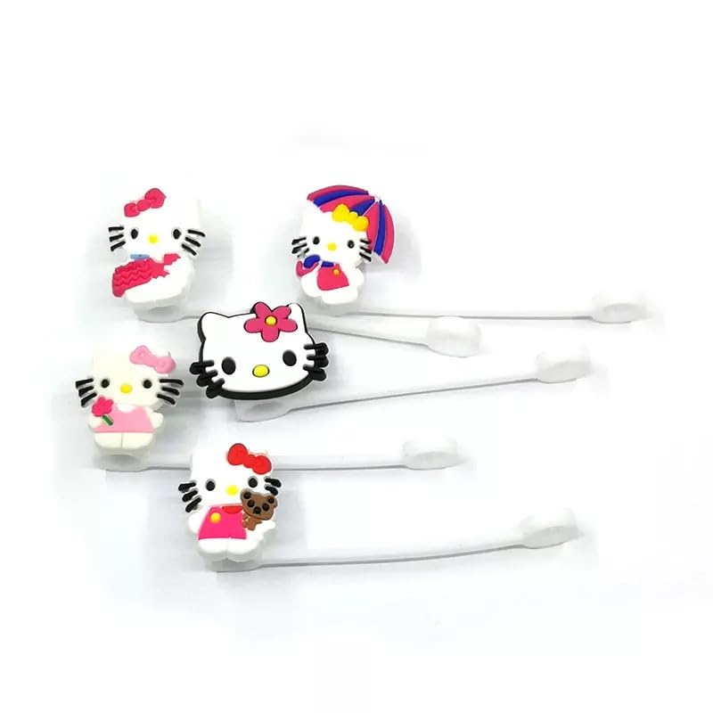 Straw Tip Cover-Reusable Drinking Straw Tips (KITTY)