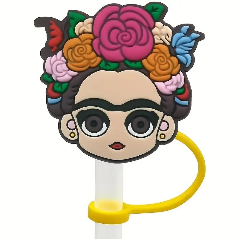 6pcs Cute Straw Covers,Straw Tip Covers for Stanley Cups Accessories,Reusable Silicone Straw Tip,Anti-dust Soft Straw Toppers Drinking Straw Tips Lids for 7-8 mm