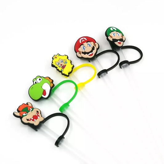 Straw Tip Cover-Reusable Drinking Straw Tips (SUPER MARIO) SET