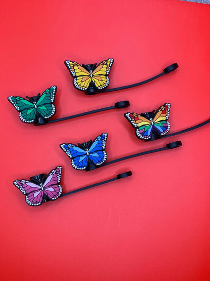 Straw Tip Cover-Reusable Drinking Straw Tips (Butterfly)