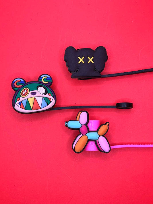 Crazy bear and elephant straw tip