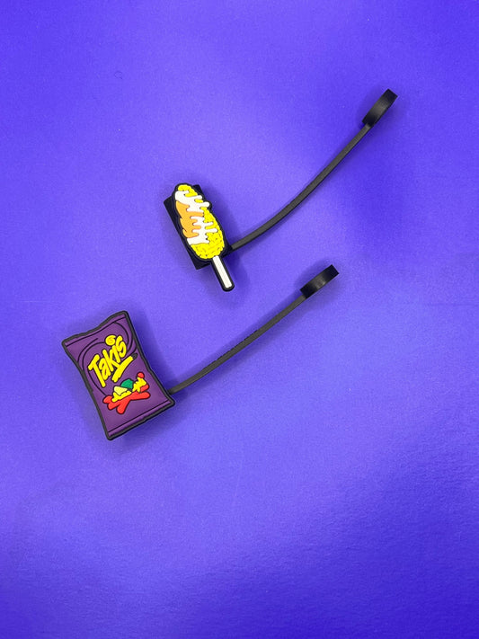 Straw Tip Cover-Reusable Drinking Straw Tips (Takis and corn)