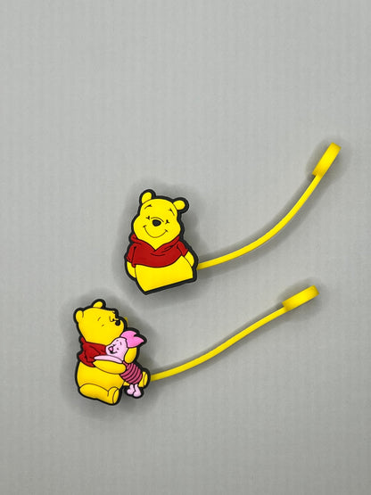 Winnie the Pooh straw tip covers bundle