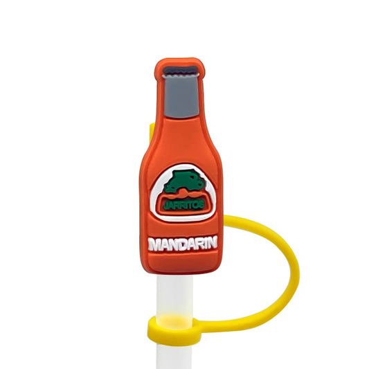 Straw Tip Covers - (MANDARIN), 2.3 CM