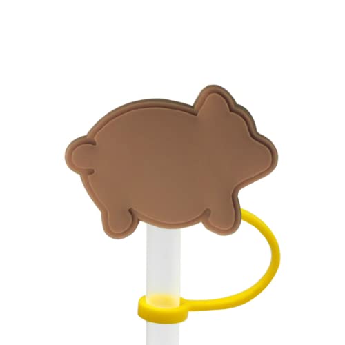 STRAW TOPPER MEXICAN REUSABLE (SWEET PIG), 2.5CM