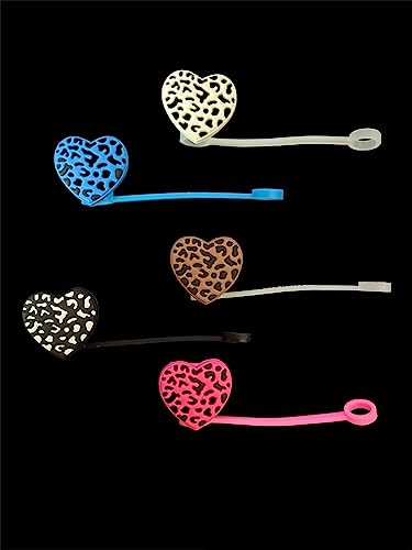 Straw Tip Cover-Reusable Drinking Straw Tips (CHEETAH LOVER), 2.5CM