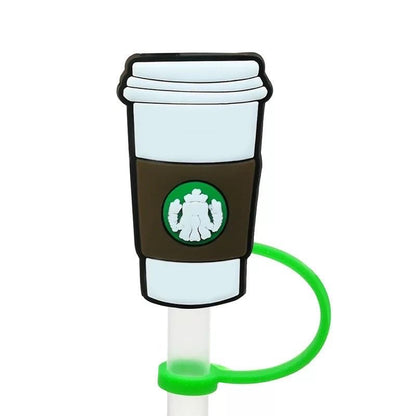 Straw Tip Cover-Reusable Drinking Straw Tips (COFFEE CUPS) SET