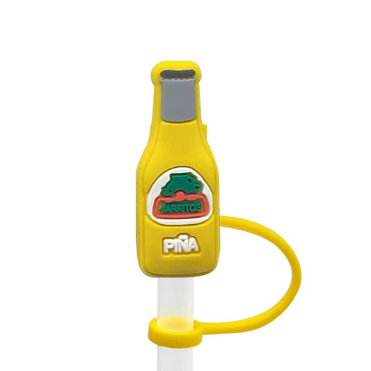 STAW TIP CAPS -Silicone - Straw Tips Cover - Reusable Drinking Straw Tips- (PINEAPPLE), 2.3 CM