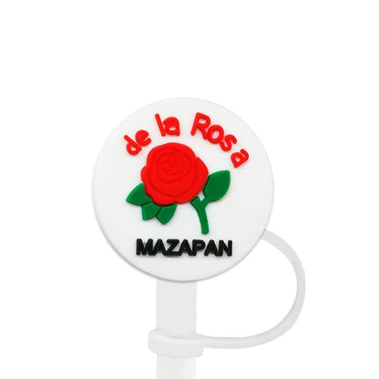 Mexican Inspired Drinking Straw Covers Caps, Mexico Reusable Portable Drinking Straw Tips Lids, Straw Toppers for Tumblers, Dust Proof Plugs Protector