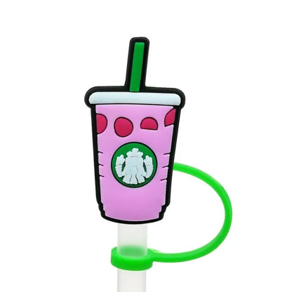 Straw Tip Cover-Reusable Drinking Straw Tips (COFFEE CUPS) SET