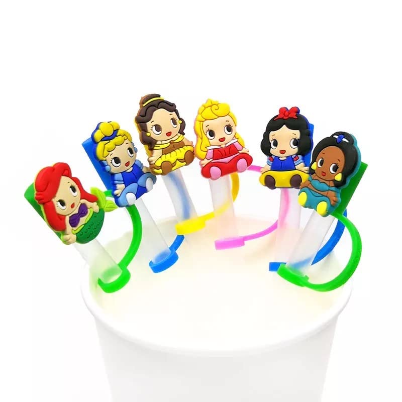 Straw Tip Cover-Reusable Drinking Straw Tips PRINCESS SET