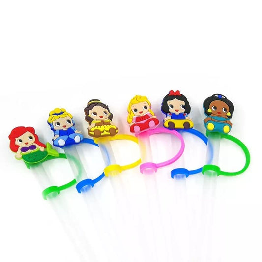 Straw Tip Cover-Reusable Drinking Straw Tips PRINCESS SET