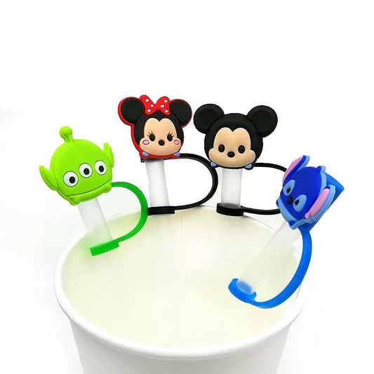 Straw Tip Cover-Reusable Drinking Straw Tips (CARTOON) SET